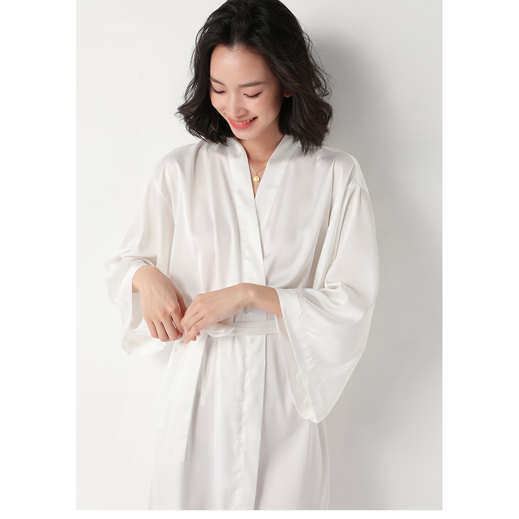 [ Mã FAMANU93 giảm 10% đơn 0đ ] Áo Choàng Ngủ Cô Dâu ✅ Kimono Choàng Makeup Studio✅ IVY214