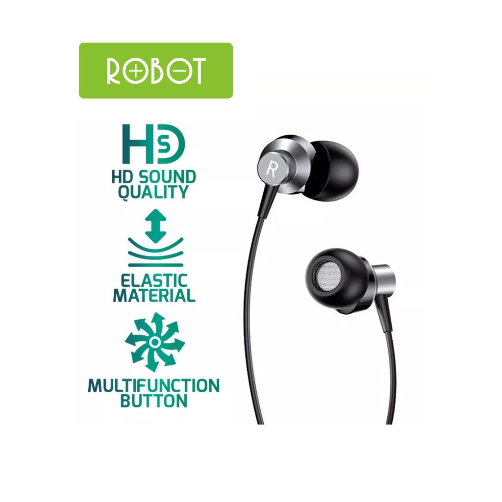 Tai Nghe Có Dây ROBOT RE240 - Jack cắm 3.5mm - Âm Thanh Sắc Nét Trung Thực