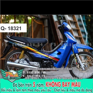 Tem rời Wave nhỏ xanh đen P -1