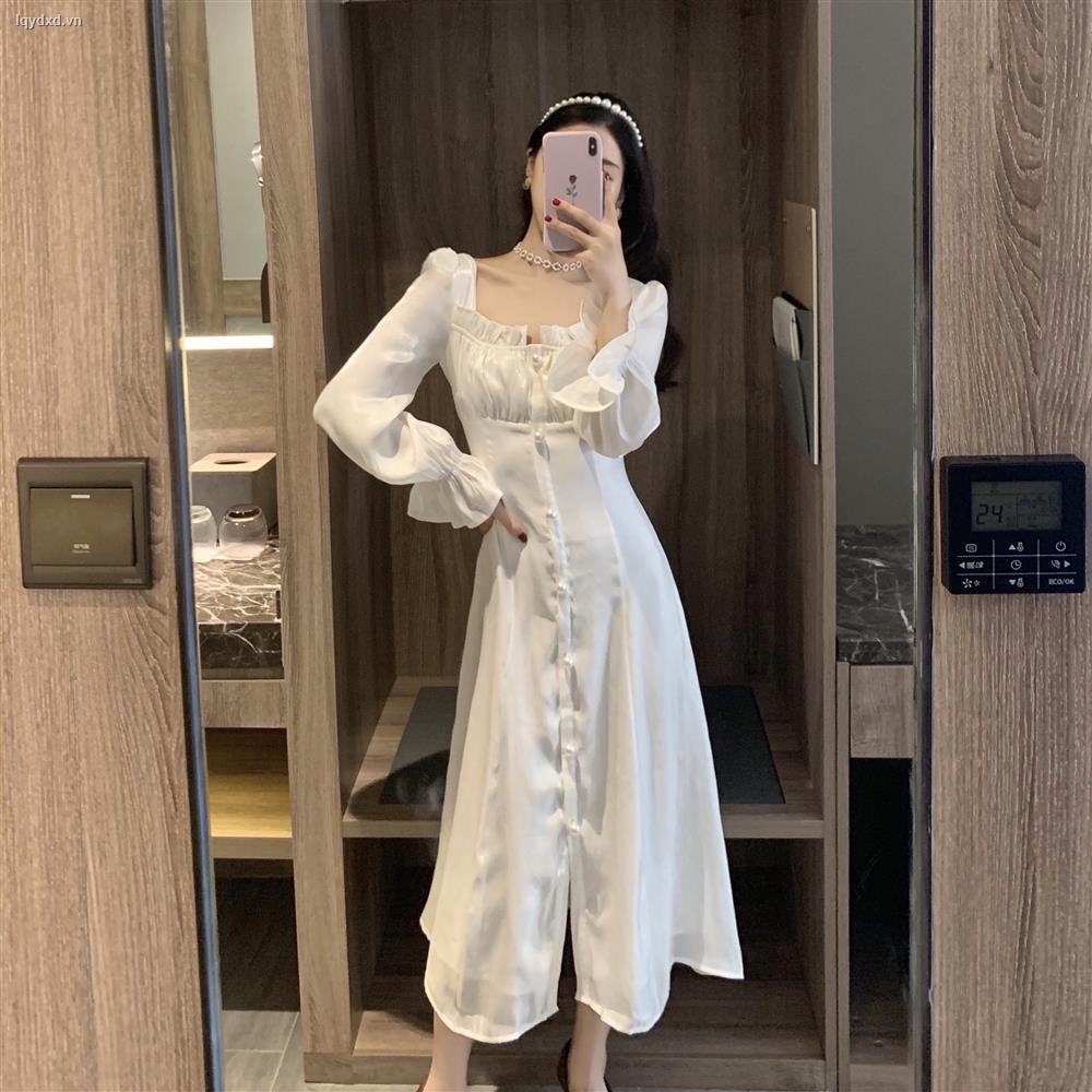 Đầm Nữ Dài Tay Cổ Tròn Xếp Ly Thời Trang | BigBuy360 - bigbuy360.vn