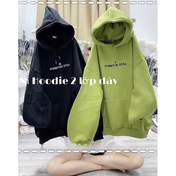 Hoodie Chất  Nỉ Sweater Dáng Rộng Nam Nữ Thêu Ngực Chữ Kiểu Dáng Năng Động Trẻ Trung Basic