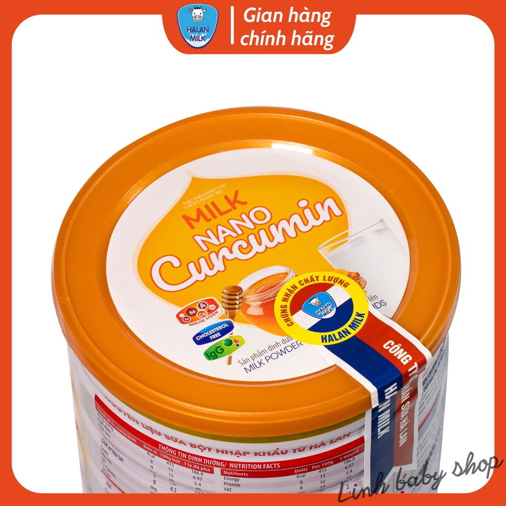 [Mua 3 tặng 1] COMBO 3 hộp sữa nghệ milk nano curcumin  - Tốt cho người bị dạ dày, đại tràng,Halanmilk