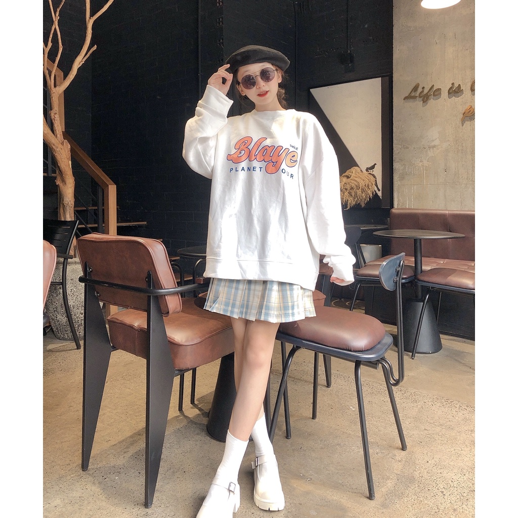 Áo Sweater Áo Nỉ Bông ngoại in Blaye form rộng ulzzang Zozo_Unisex