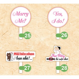 [Hashtag loại dày MS 21-40] Bảng hashtag chụp ảnh đám cưới