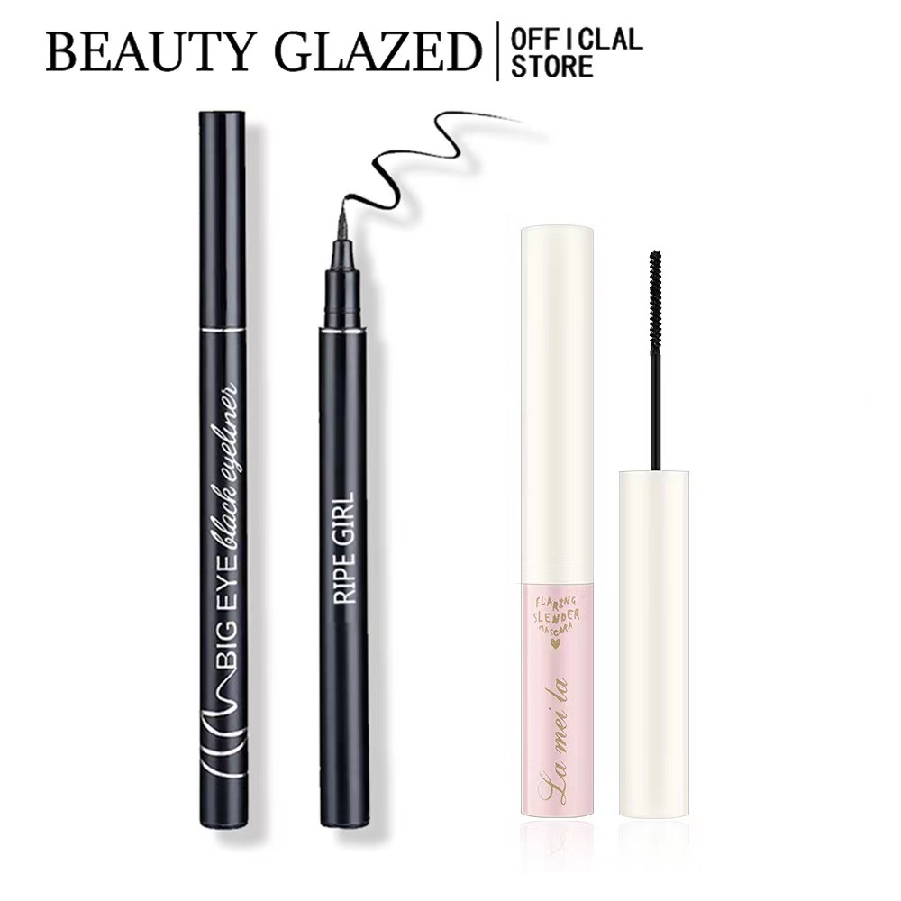 [Hàng mới về] Set 2 Mascara + Bút Kẻ Mắt Thương Hiệu Beauty Glazed Làm Đẹp Thời Trang | BigBuy360 - bigbuy360.vn