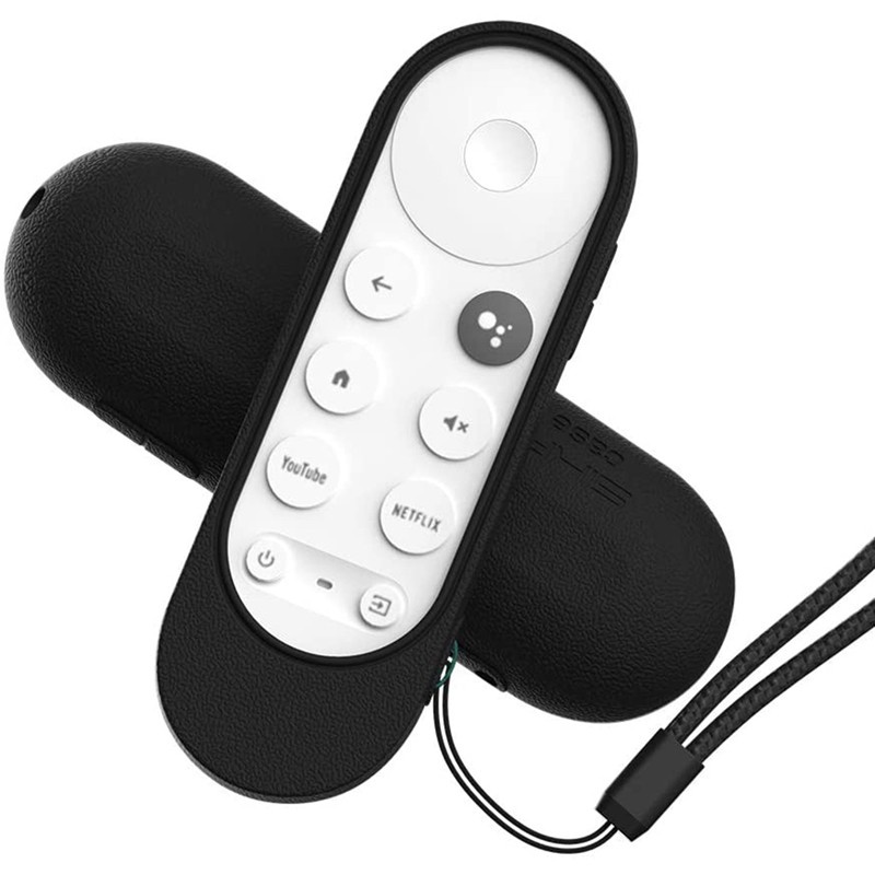 Silicone Vỏ Silicon Bảo Vệ Điều Khiển Từ Xa Cho Google Chromecast Tv 2020 Đen