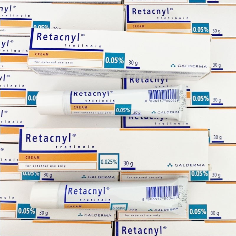 Kem Tretinoin Retacnyl Cream 0.025%-0.05% Hỗ Trợ Giảm Mụn Trẻ Hóa Da 30g