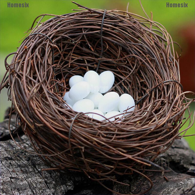 [HoMSI] Dollhouse Miniature Decorative Bird Nest With Eggs Mini Accessories hot SUU