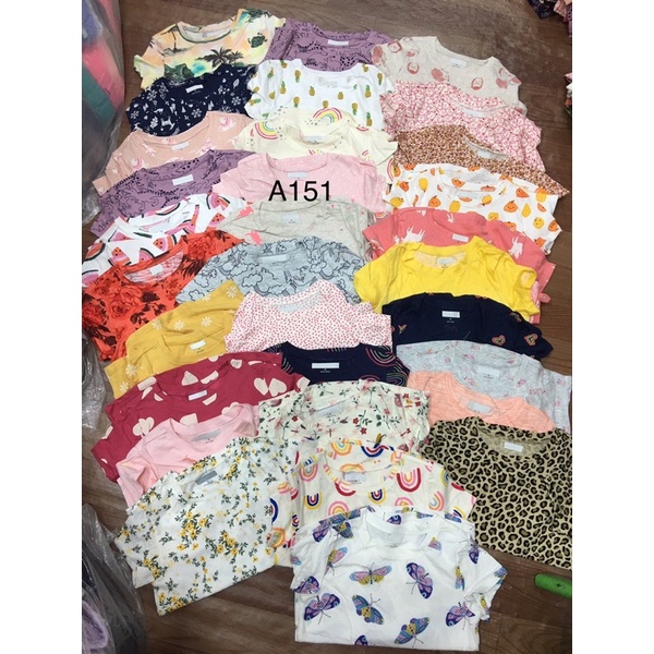 Áo cotton bé gái nhí 1-5y bảng màu mới