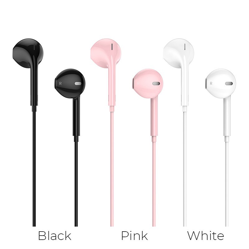 Tai nghe nhét tai Hoco M100 plus âm thanh Super Bass sử dụng Jack 3.5mm cho iPhone ( đen/trắng/hồng )