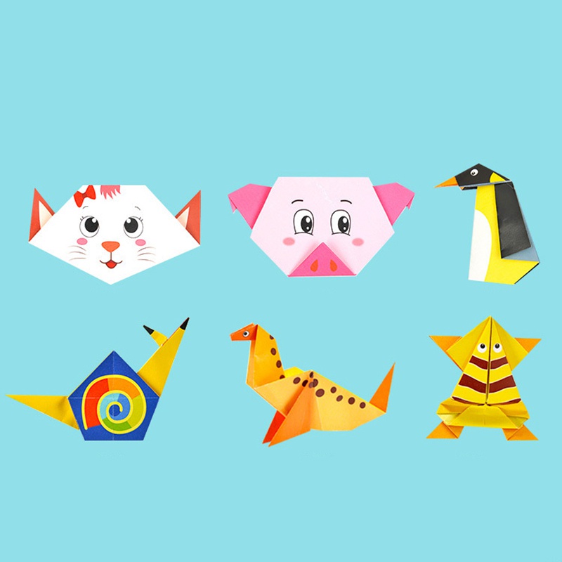 108 Pcs Cartoon Origami Book Paper Arts and Craft DIY Handmade 3D Puzzle Animal Crafts for Kids Educational Child Toy