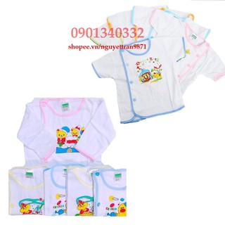 Combo 35 món đồ sơ sinh cho bé 2-6kg trắng bác sĩ(5tay dài,5 tay ngắn,5 tả vải,5 bao tay,5 bao chân bo MH,5q dài,5q đùi)
