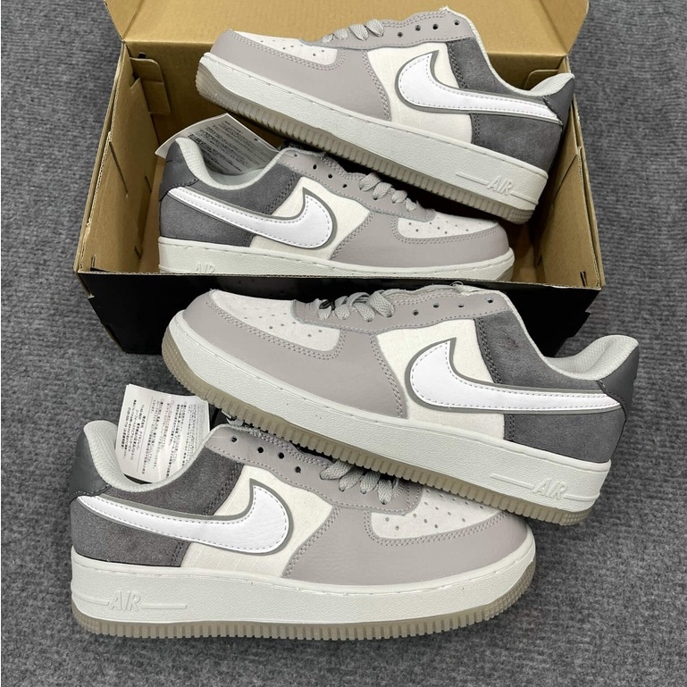 Giày Air Force 1 Low Xám lông chuột, Giày AF1 Xám Lông Chuột da lì hot trend 2023
