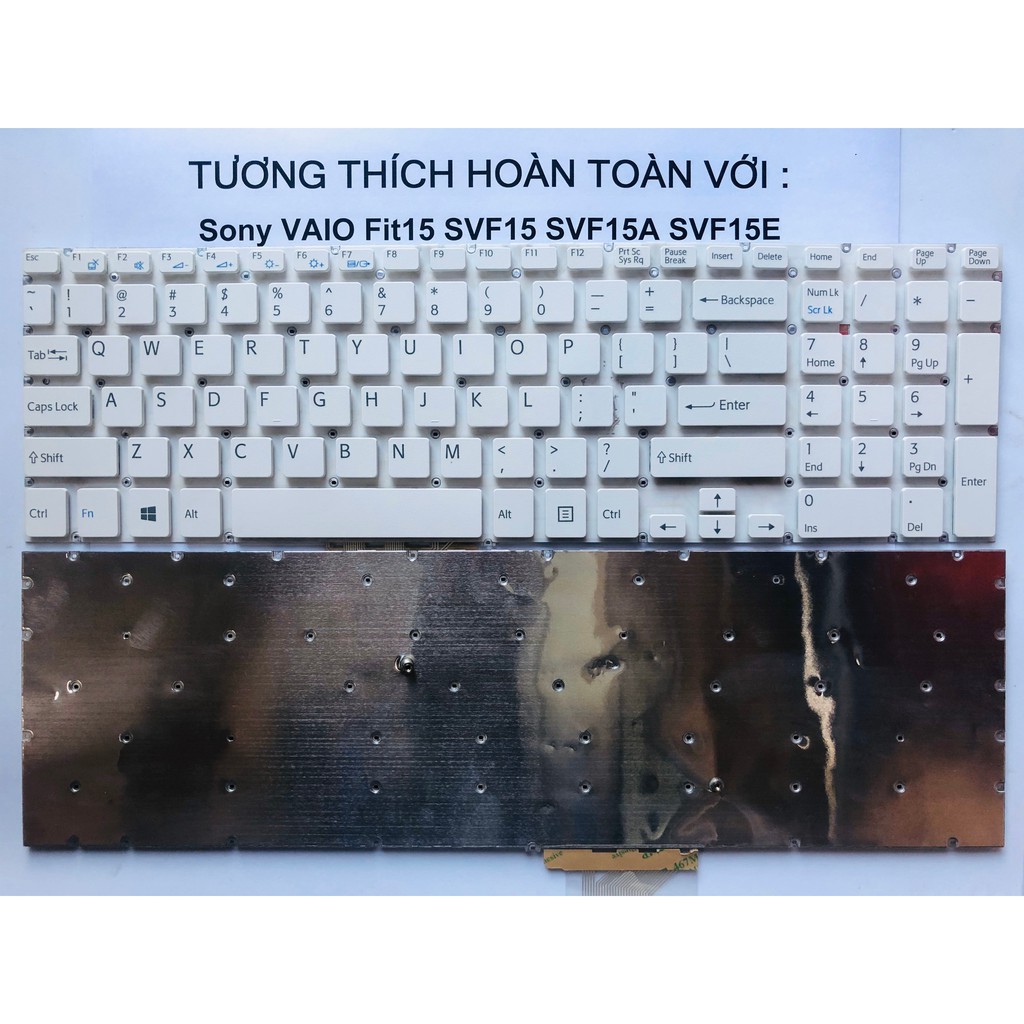 Bàn Phím SONY VAIO SVF15 FIT15 SVF15A SVF15E Trắng Hàng Mới 100% Bảo Hành 12 Tháng Toàn Quốc