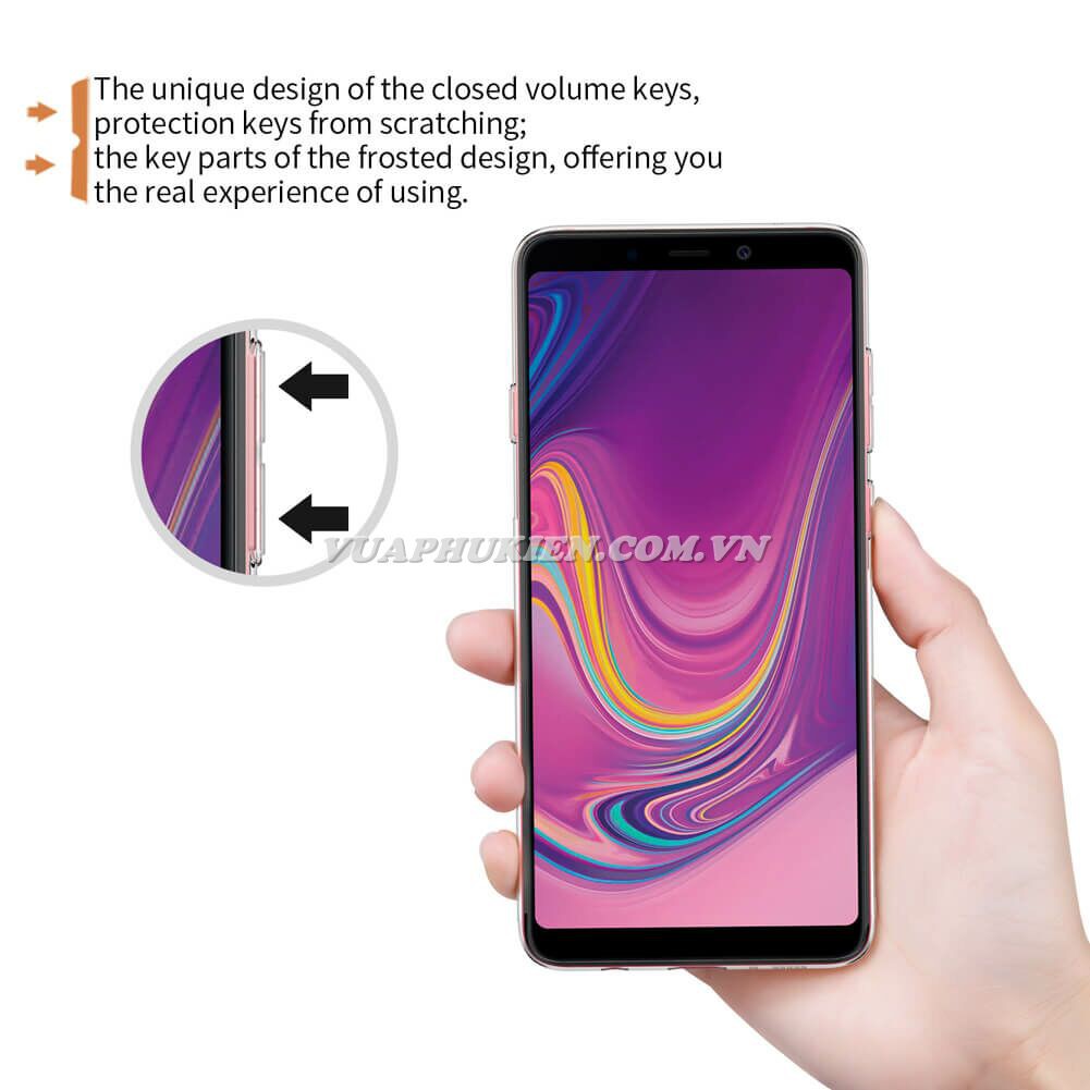 Ốp lưng hãng Nillkin Silicone dẻo trong suốt cho Samsung Galaxy A9 2018, A8 2018, A7 2018, A6 2018