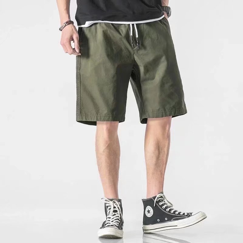 Quần Short Kaki Ống Rộng Lưng Thun Thời Trang Mùa Hè Dành Cho Nam