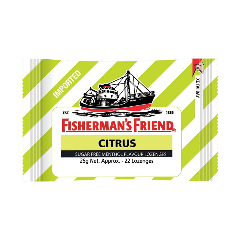 Kẹo Cay Con Tàu Không Đường Fisherman's Friend (Gói 25g) | BigBuy360 - bigbuy360.vn