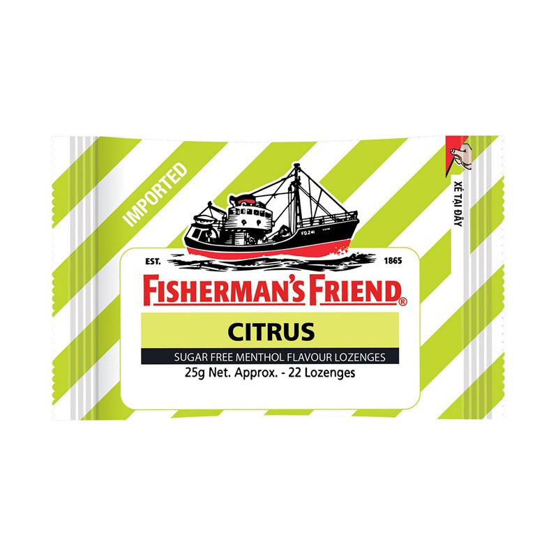 Kẹo Cay Con Tàu Không Đường Fisherman's Friend (Gói 25g)