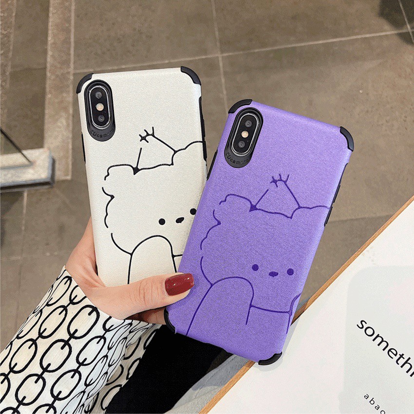 [ OPPO ] Ốp Lưng Da IMD Bear - R015 | BigBuy360 - bigbuy360.vn