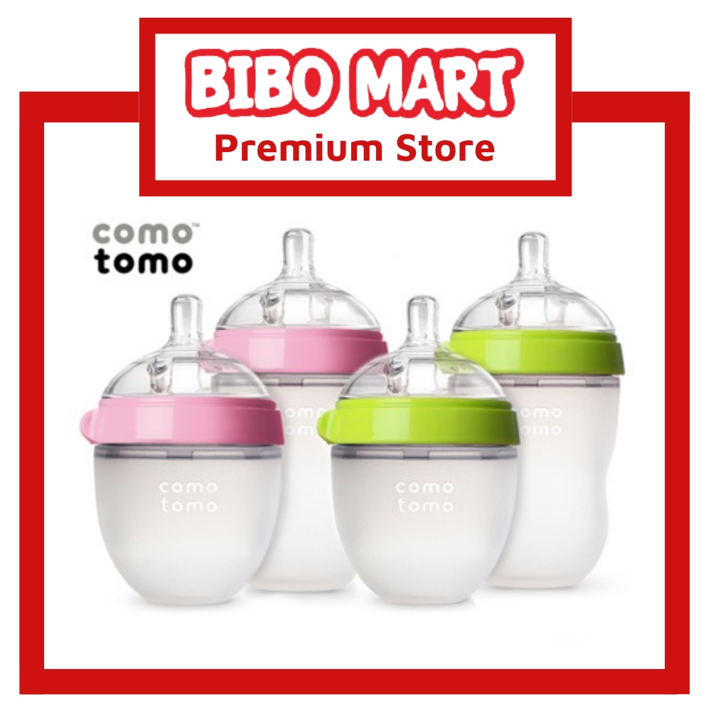 Bình Sữa Comotomo Silicon Siêu Mềm 150ml/250ml - Chống Đầy Hơi - Kích Thích Bé Ti - TẶNG TAY CẦM CÁNH TIÊN