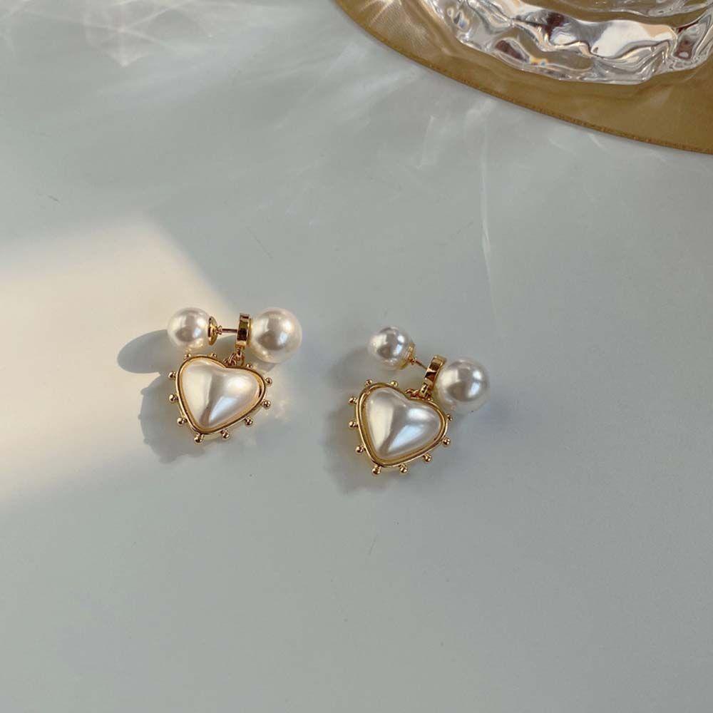 Bông Tai Hình Trái Tim Đơn Giản Thời Trang Hàn Quốc VANES1