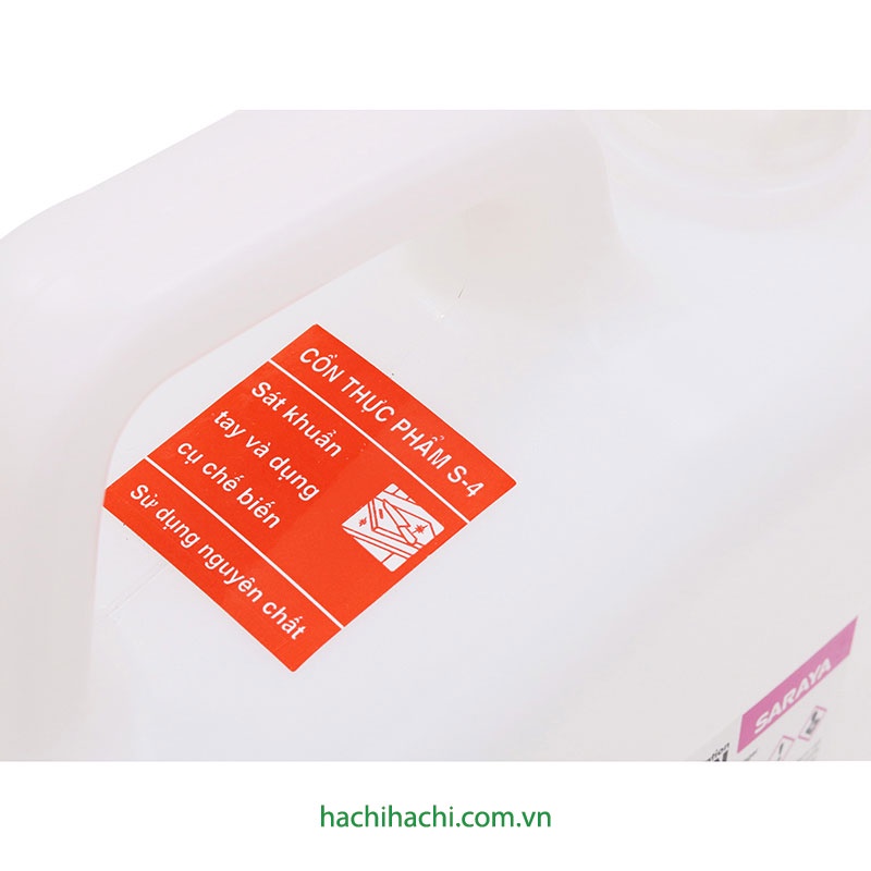 Cồn thực phẩm Smartsan Saraya 5l (food grade alcohol sanitizer s-4) - Hachi Hachi Japan Shop