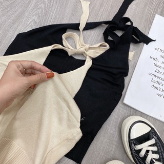 ÁO CROPTOP YẾM CỘT CỔ [ẢNH THẬT + HÀNG CÓ SẴN]