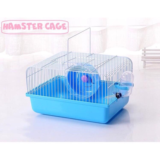 Lồng nuôi xách tay mini khay cao, chuồng sắt có phụ kiện nuôi thú cưng: hamster, sóc...Kitty Pet Shop BMT