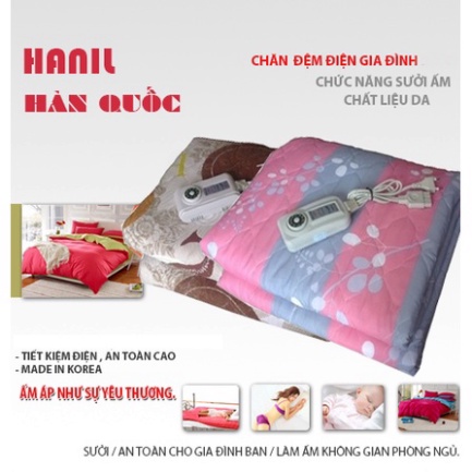 ⚡️Freeship⚡️ Chăn Đệm Điện Hàn Quốc Chính Hãng Kích Thước 1,35 x 1,8m