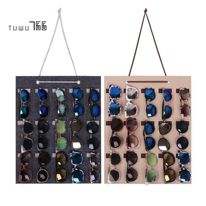 Túi đựng mắt kính chia 15 ngăn treo tường tiện dụng