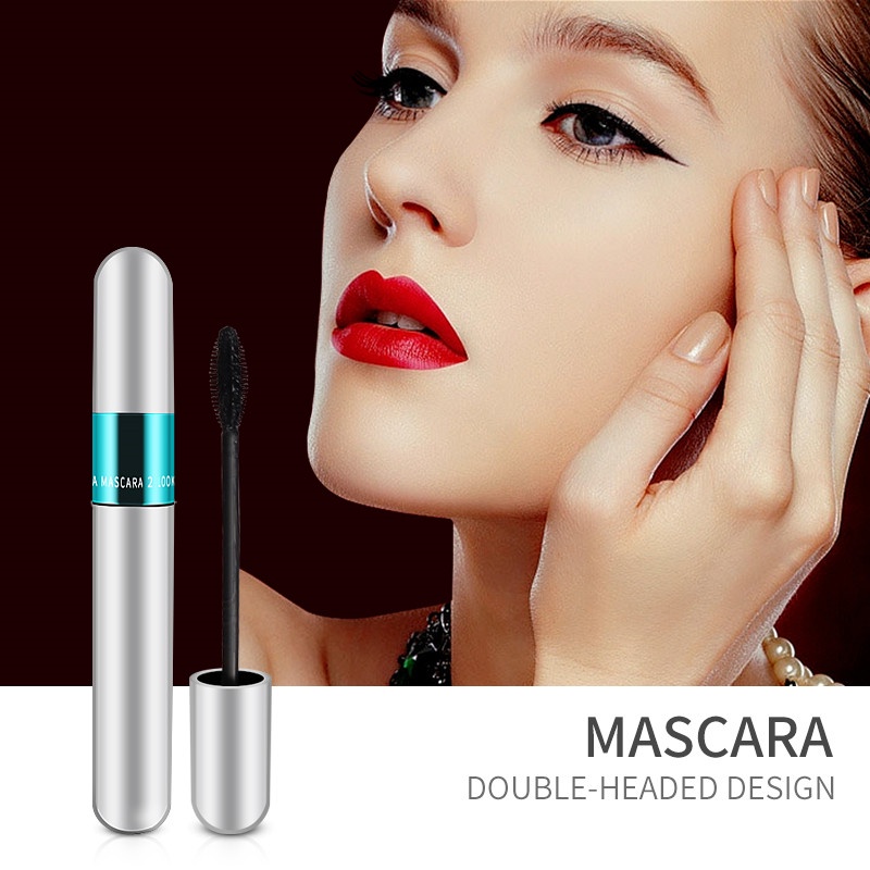 Mascara Sợi Tơ 4D 2 Trong 1 Kháng Nước Lâu Trôi Chuốt Mi Cong Vút Và Dài Hơn