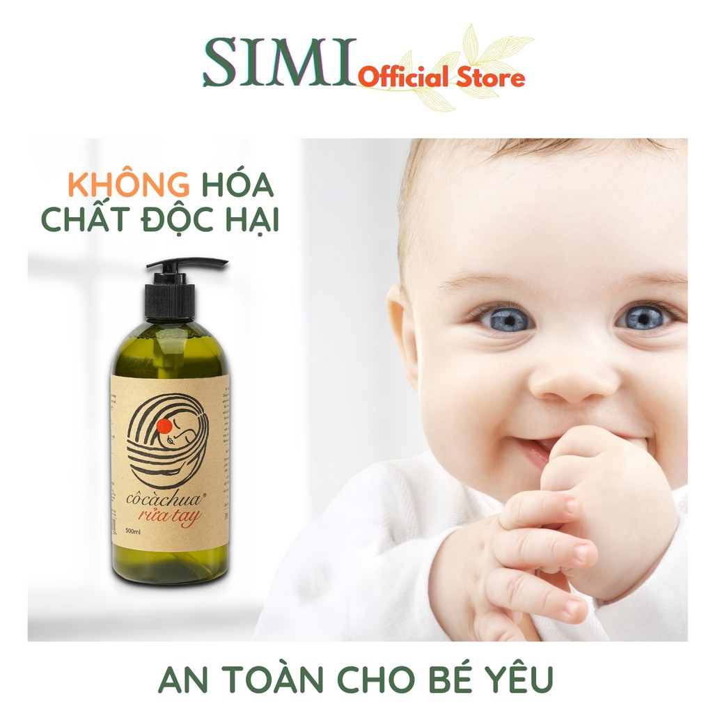 Nước rửa tay hữu cơ CÔ CÀ CHUA xà phòng sát diệt khuẩn an toàn cho da 500ml