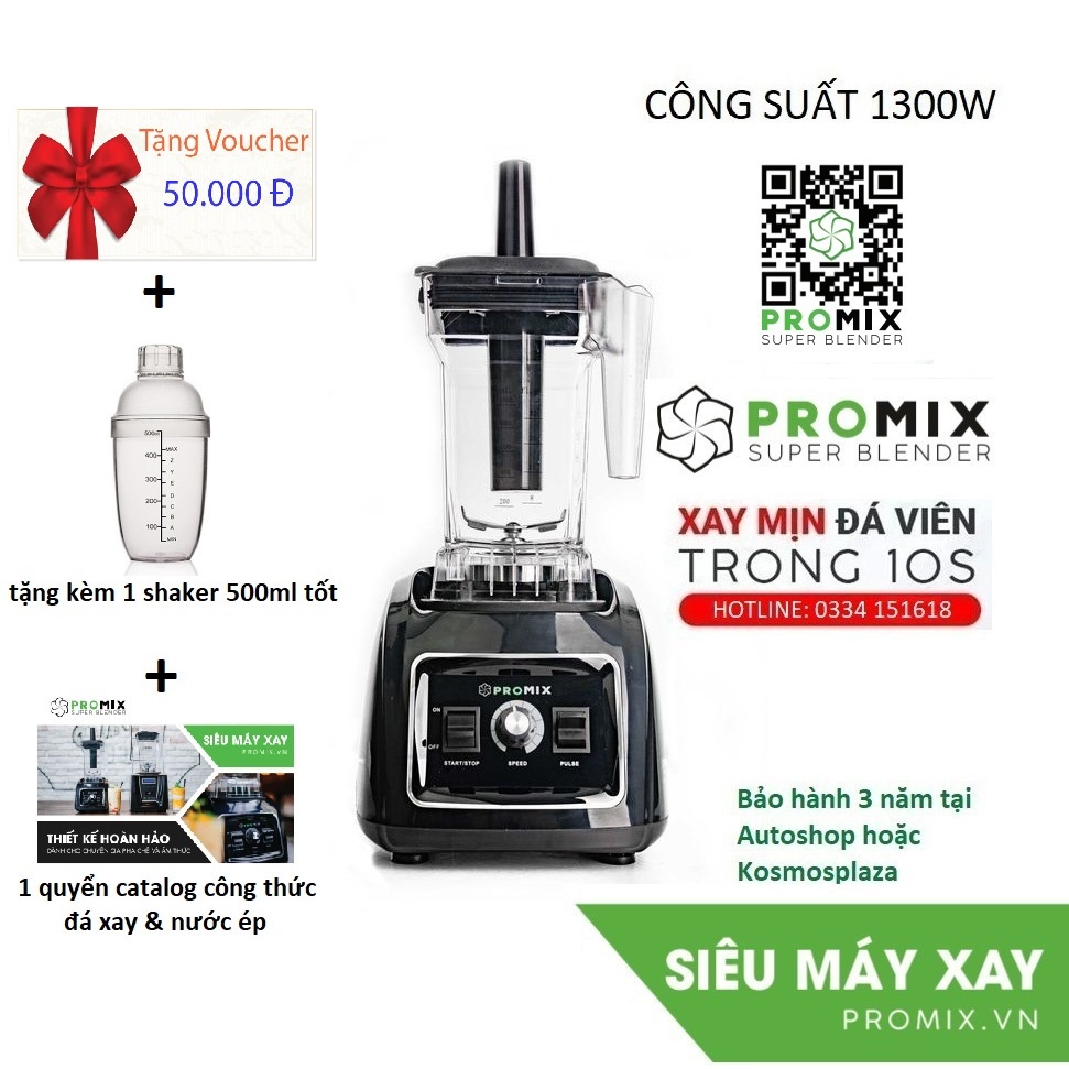 MÁY XAY SINH TỐ CÔNG NGHIỆP PROMIX PM–819B (Tặng deal 0 đồng và công thức đá xay, sinh tố )