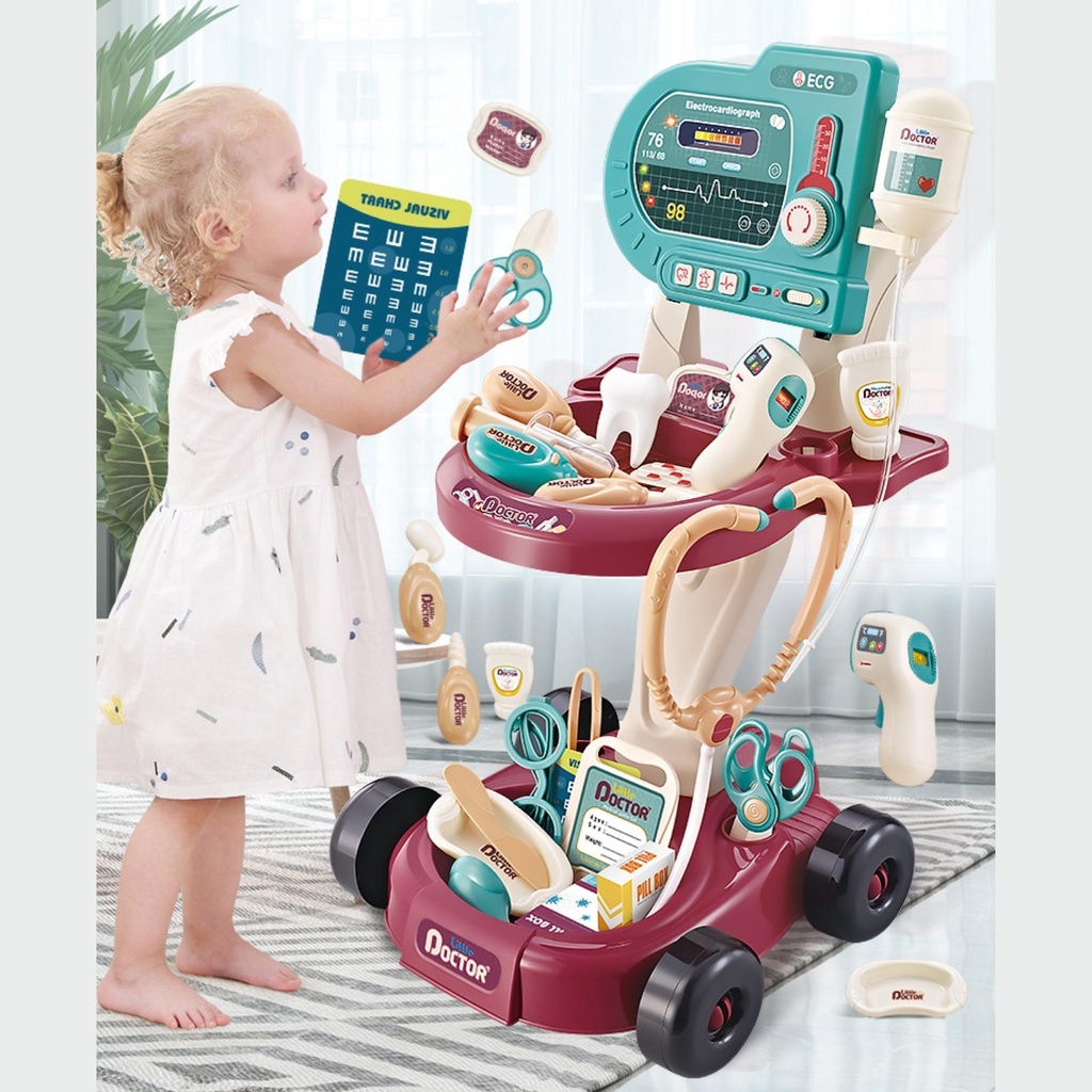 Đồ chơi bác sĩ cho bé gái, bé trai cao cấp cỡ lớn, đồ chơi nhập vai cho trẻ em BOBIKIDS BS01