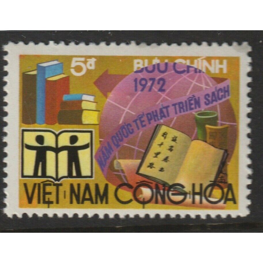 Tem sưu tập Tem Việt Nam Cộng Hòa Năm quốc tế phát triển sách 1972 ( 3 tem )