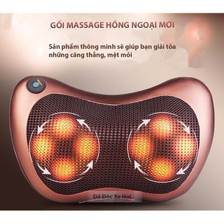 Gối Massage Hồng Ngoại 8 Bi - Hàng Xịn