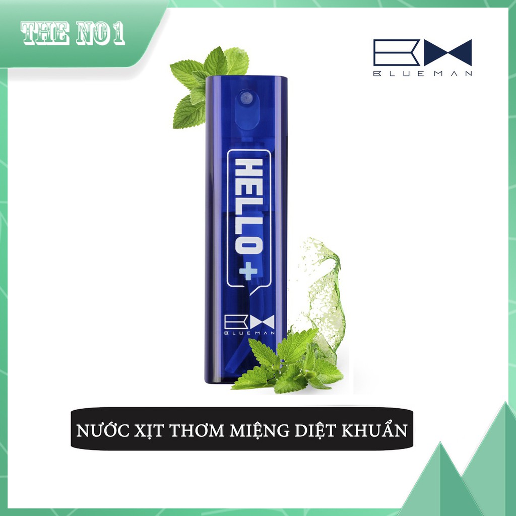 Nước xịt thơm miệng diệt khuẩn hương bạc hà Blueman 10ml [ chính hãng ]