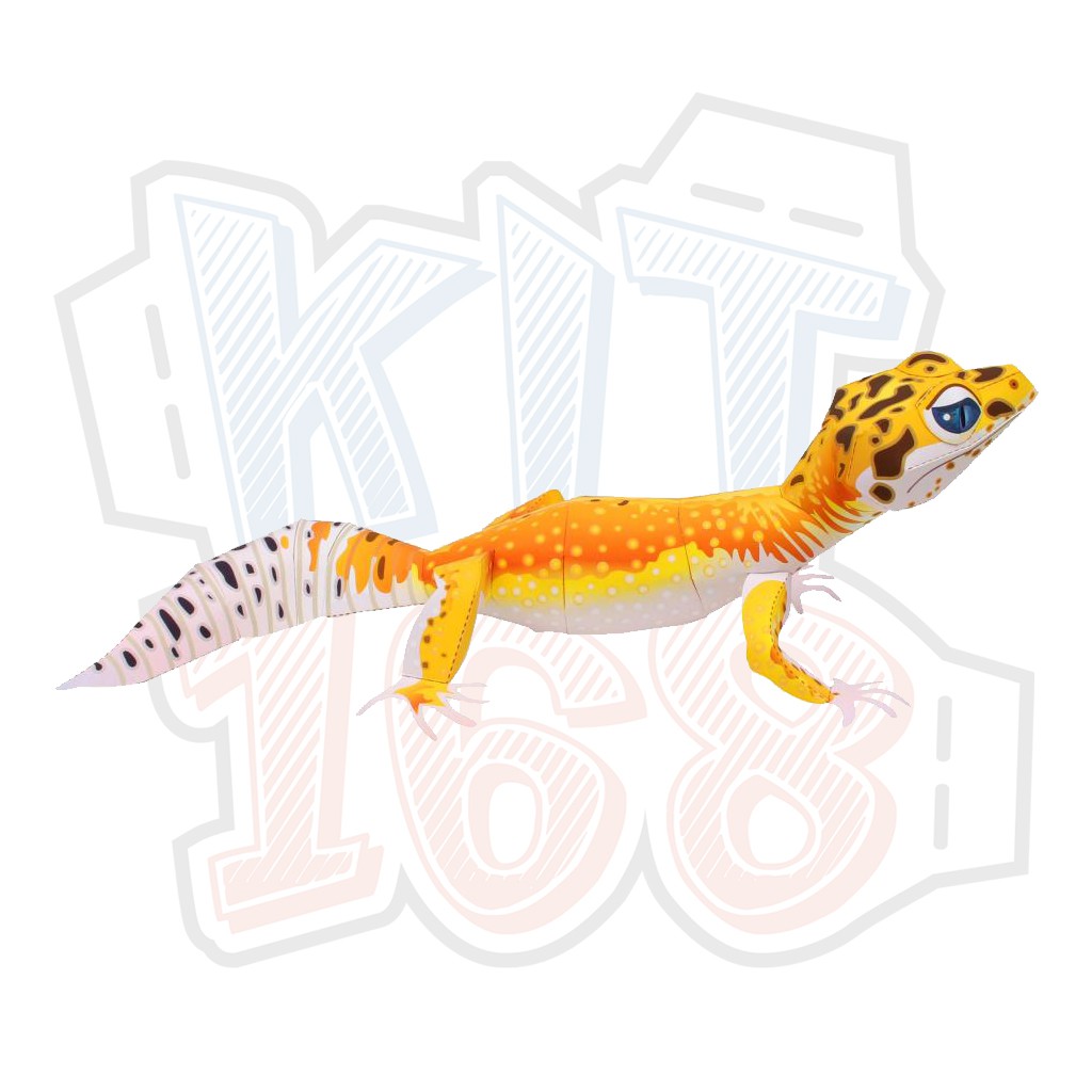Mô hình giấy động vật tắc kè thằn lằn Leopard Gecko