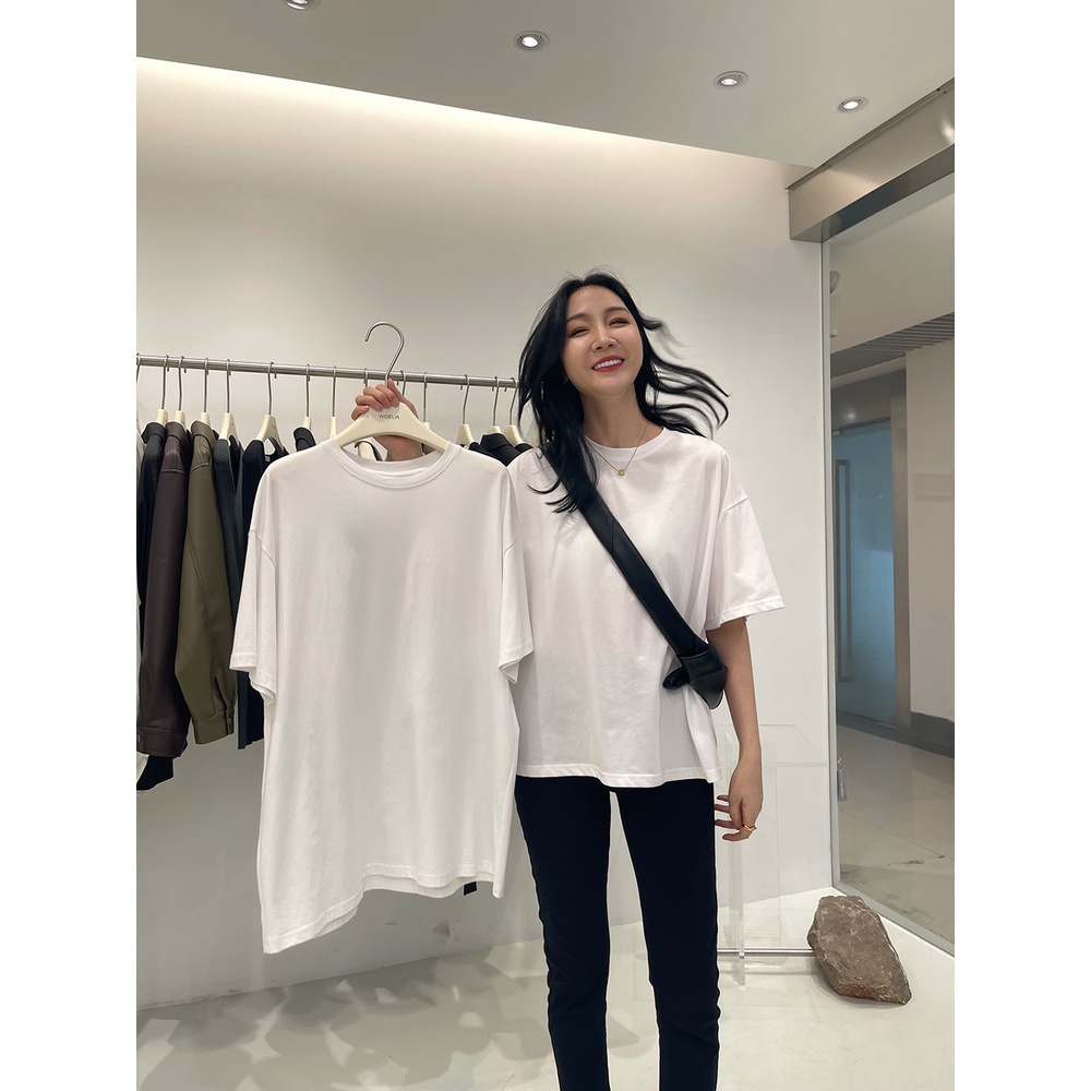 Áo thun trơn unisex tay lỡ nam nữ nhiều màu siêu hót mùa hè - áo phông đơn giản