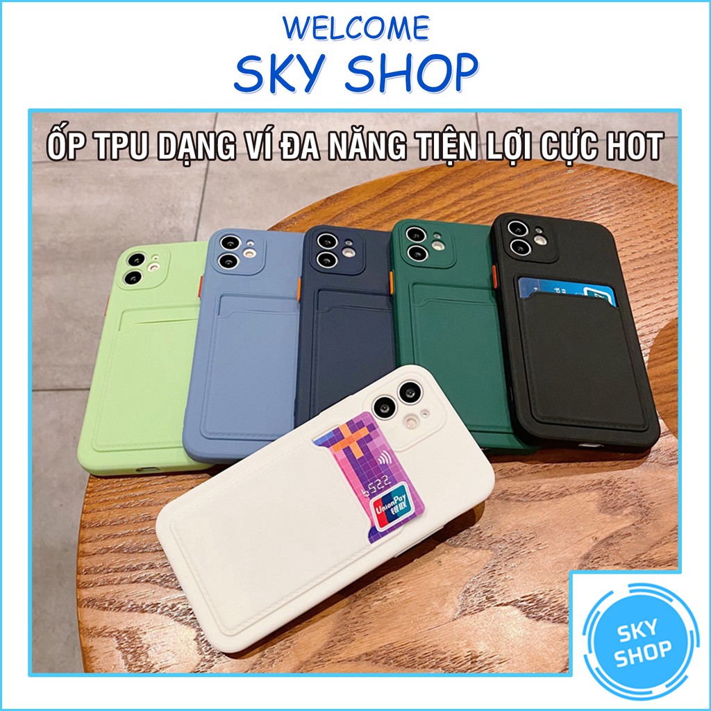 Ốp lưng iphone tpu dạng ví đa năng tiện lợi 6/6plus/6s/6splus/7/7plus/8/8plus/x/xr/xs/11/12/13/pro/max/plus/promax