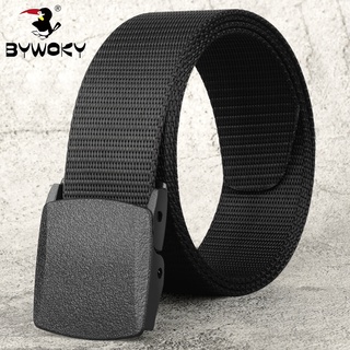 Thắt lưng vải canvas không gây dị ứng khóa nhựa không từ tính thời trang cho nam và nữ