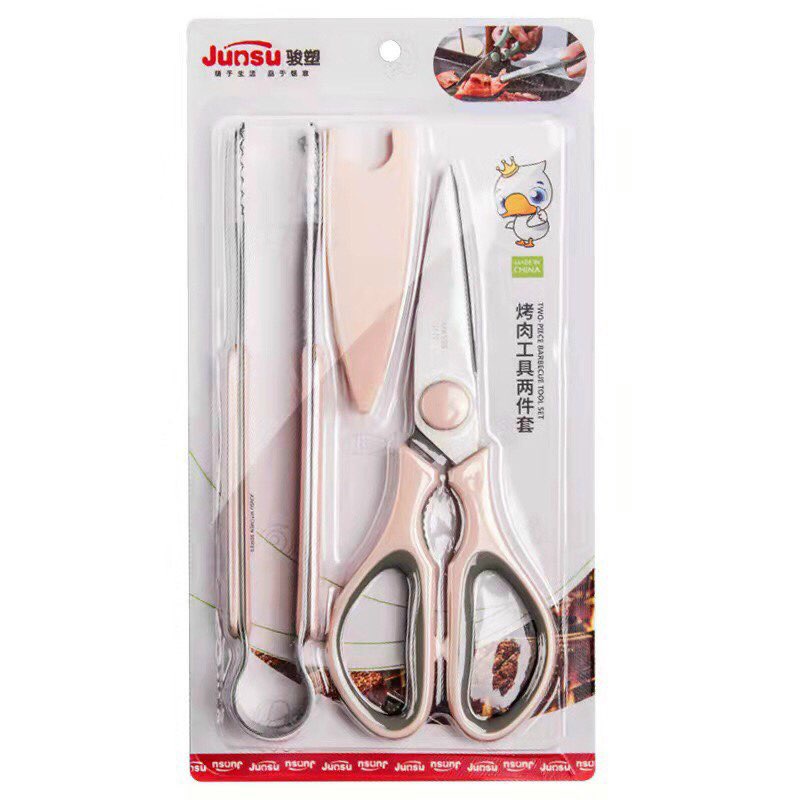 Set kéo kèm kẹp cắt thịt chuyên dụng đa năng