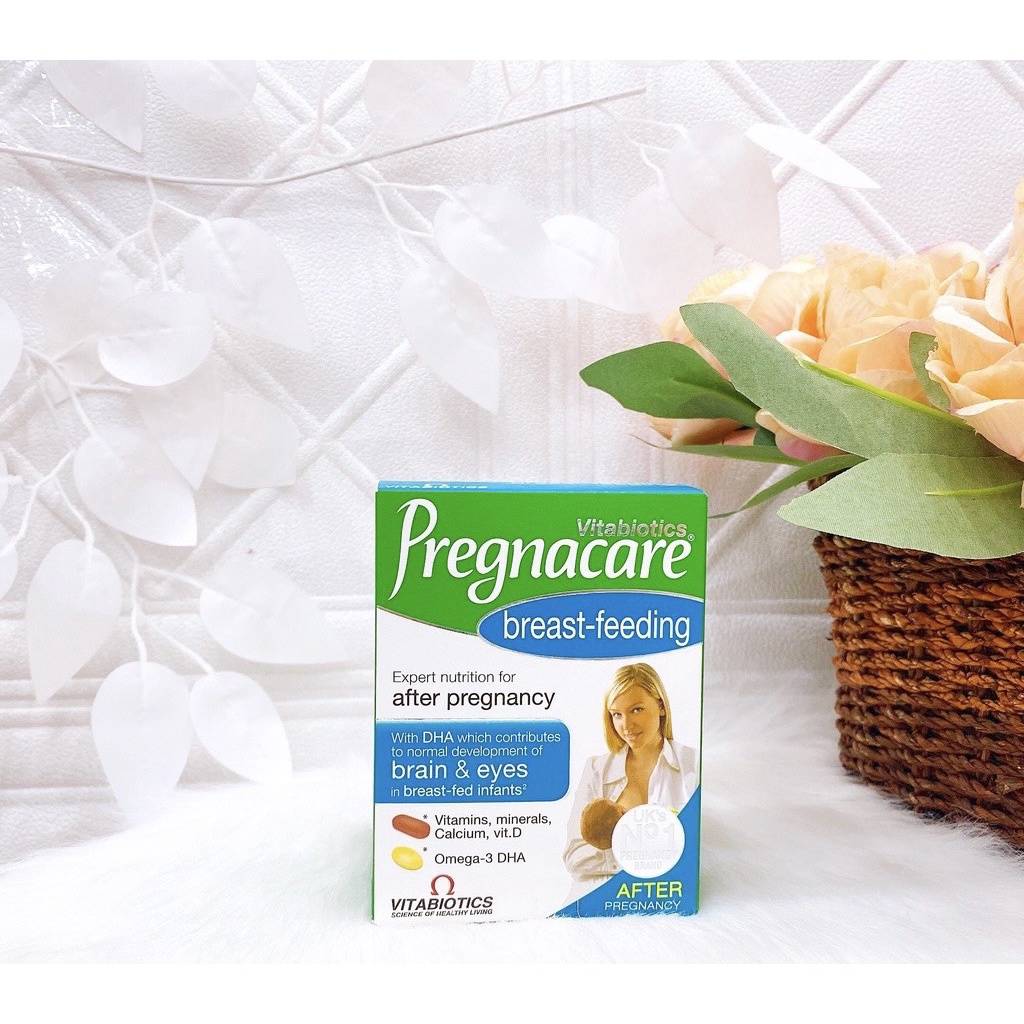 CÓ QUÀ TẶNG Vitamin bú Anh vitamin tổng hợp sau sinh pregnacare Breast-feeding NỘI ĐỊA UK ĐỦ BILL