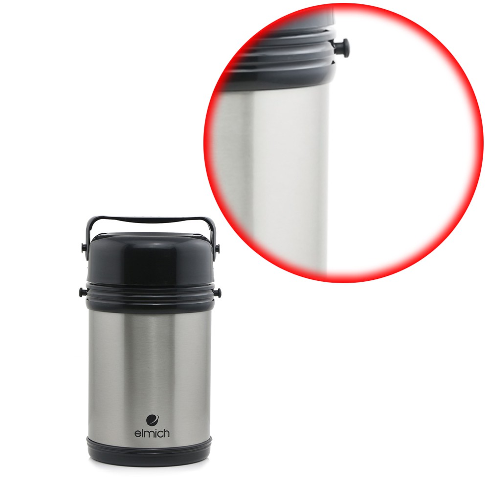 Bình đựng thức ăn giữ nhiệt Inox 304 thiết kế 3 lớp, dung tích 1800ml Elmich EL-3144