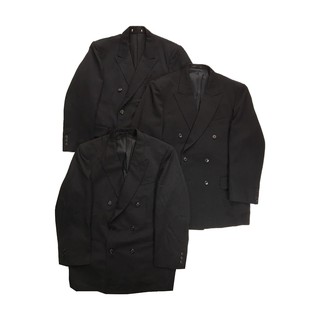 Áo khoác vest / blazer cho nam màu đen tuyền vintage slim fit si tuyển 2hand secondhand có độn vai