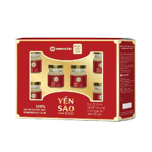 Yến sào Nam Dược (Lọ 70ml) (Tổ yến chưng hồng sâm, đông trùng, Tổ yến chưng đường phèn)