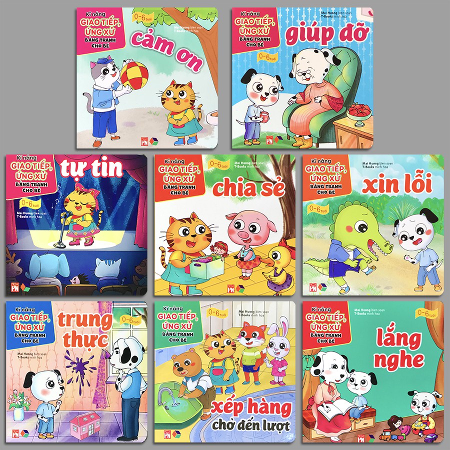 Sách - Kĩ Năng Giao Tiếp Ứng Xử Bằng Tranh Cho Bé (Bộ 8 Quyển) | BigBuy360 - bigbuy360.vn