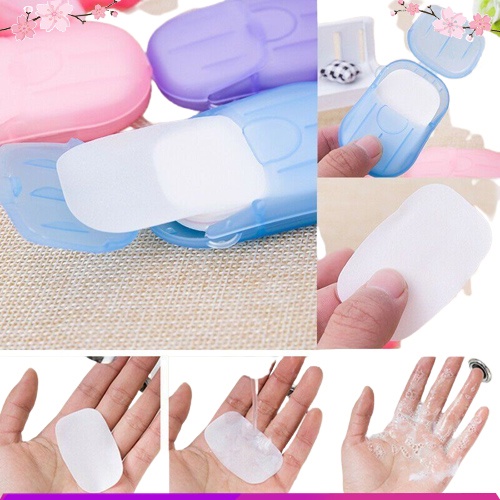 Hộp xà phòng rửa tay - Miếng xà bông giấy rửa tay an toàn và tiện dụng