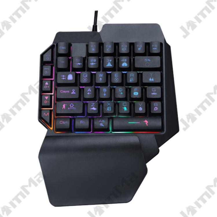 One-handed colorful mechanical gaming keyboard