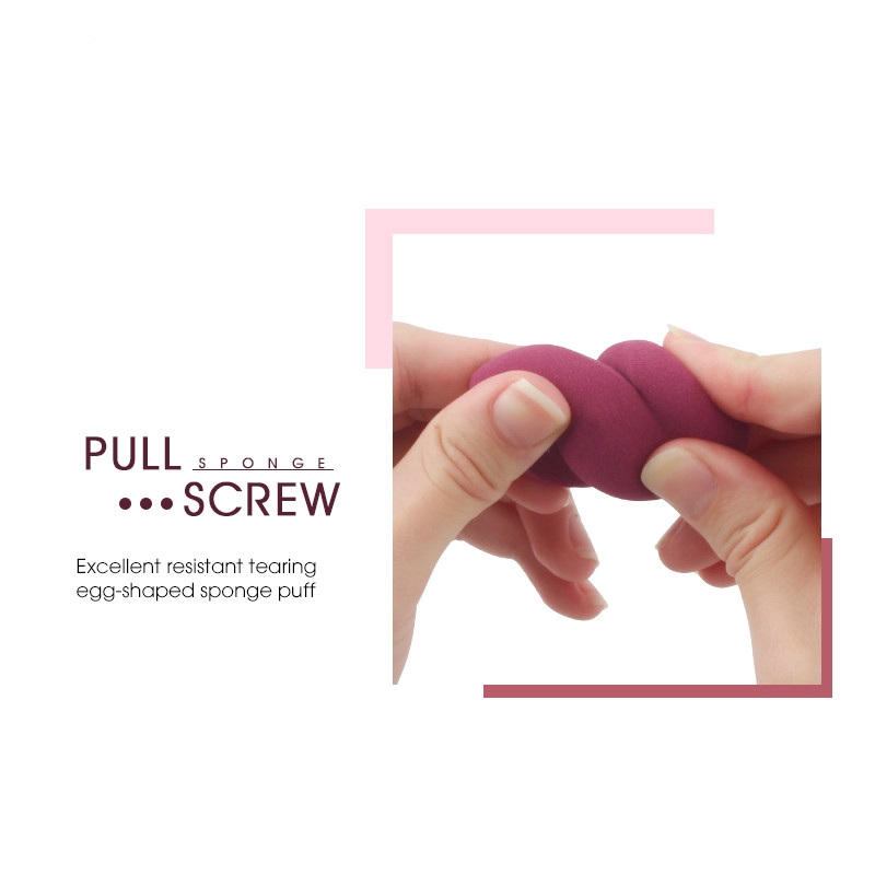 (hàng Mới Về) Set Mút Trang Điểm Kèm Mút Trang Điểm Hình Thùng Tròn Tiện Dụng